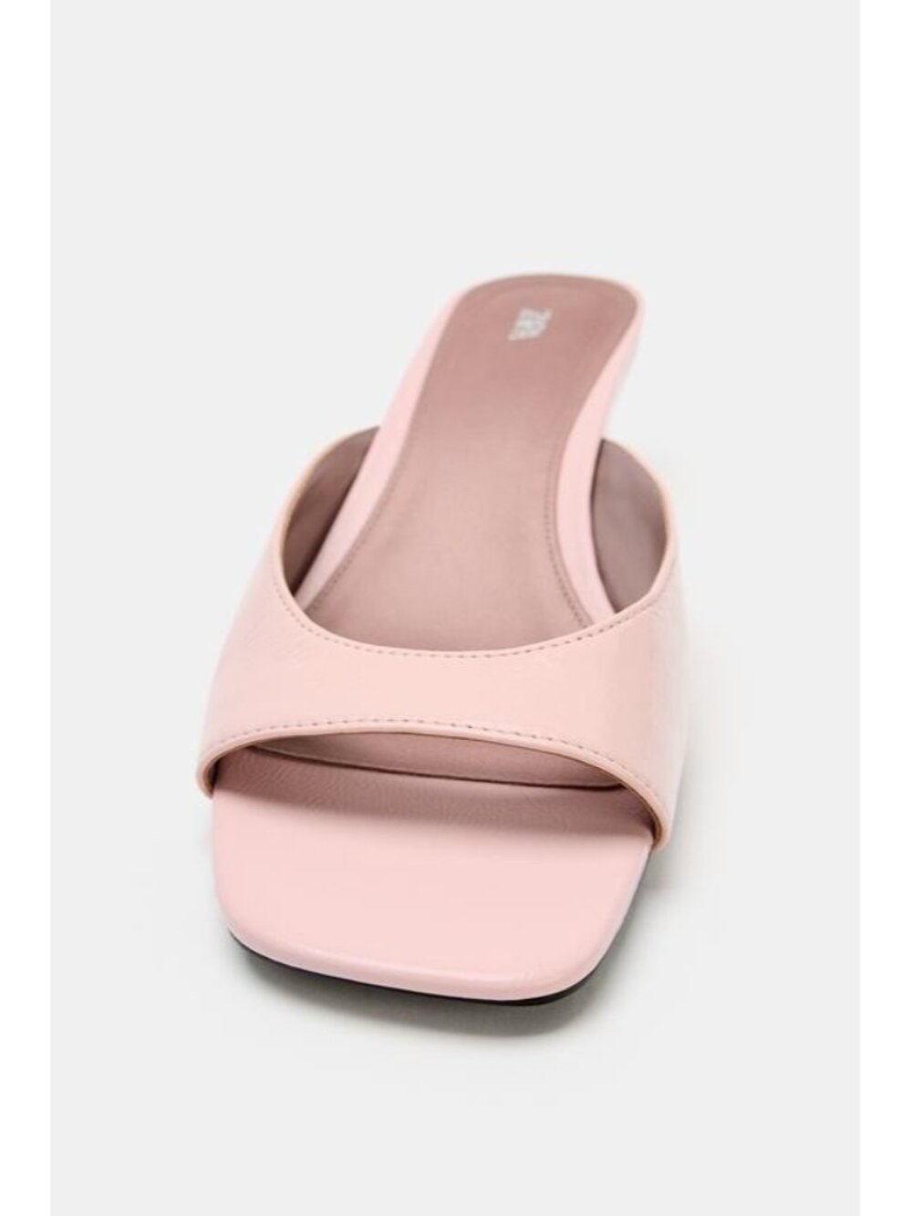 Zara Pink Rose Leather Wedge Sandals Open Toe Fashion Size 38 US 7.5 Shoes - Picture 5 of 11